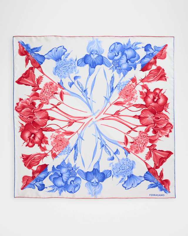 Ortensie Printed Silk Scarf